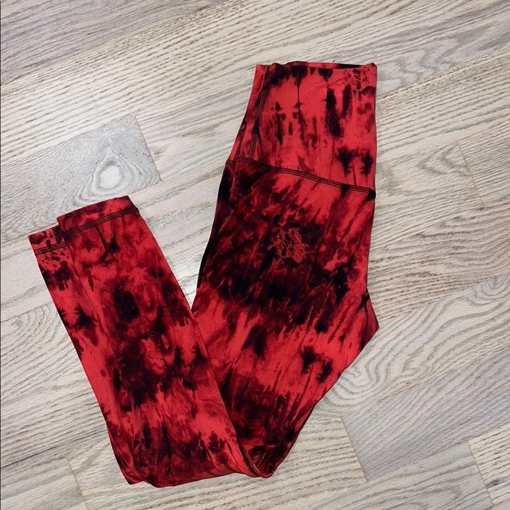 Lululemon Align Game Day Red Black Multi 25” Leggings Size 6 - Picture 3 of 4